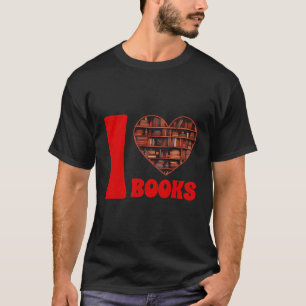 Boek Liefhebbers Dag Ik hou van boeken Hart Lezen T-shirt