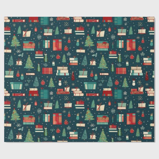 Boek Liefhebbers Droom Kerstmis Cadeaupapier (Vlak)