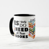 Boek Liefhebbers Gift Ik heb al deze boeken nodig  Mok (Voorkant links)