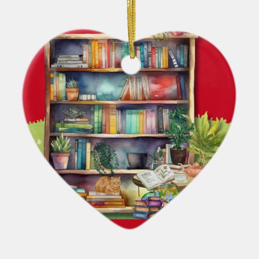 Boek Liefhebbers Hart Ornament Katten Library (Voorkant)