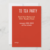 Boek liefhebbers Tea Party Kaart (Achterkant)