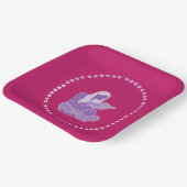 Boek Liefhebbers' Verjaardagsfeest Lavendel ster l Papieren Bordje (Gebogen)