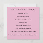 Boek Liefhebbers' Verjaardagsfeestje Lavendel en S Kaart (Achterkant)