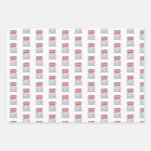 Boek Lover 10 manieren om lezer te worden Inpakpapier Vel (Voorkant 2)