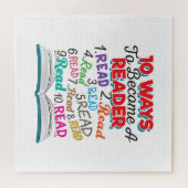 Boek Lover 10 manieren om lezer te worden Legpuzzel (Horizontaal)