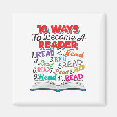 Boek Lover 10 manieren om lezer te worden Magneet (Voorkant)