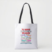 Boek Lover 10 manieren om lezer te worden Tote Bag (Voorkant)
