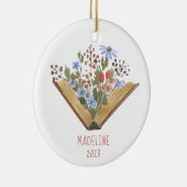 Boek Lover Bloemenboeken Keramisch Ornament (Rechts)