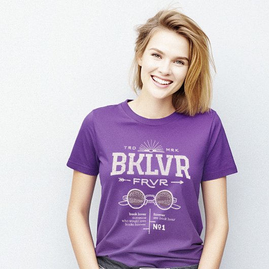 Boek Lover Definitie BKLVR Paarse T-shirt