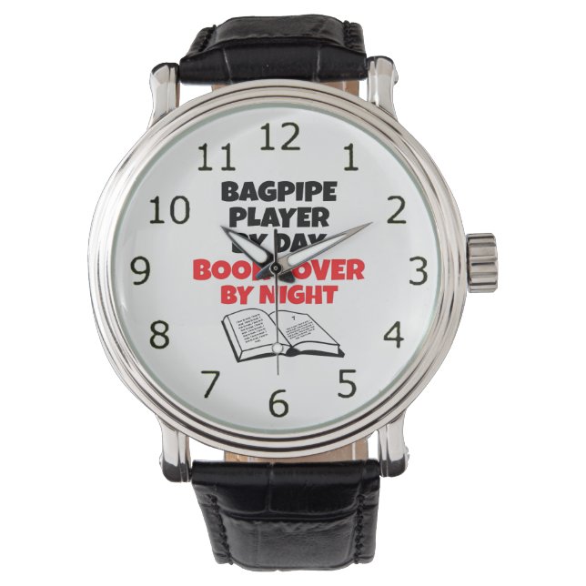 Boek Lover doedelzakspeler Horloge (Voorkant)
