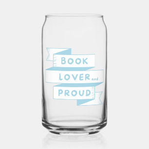Boek Lover en Proud Pastel Blue Retro Blikvorm Glas