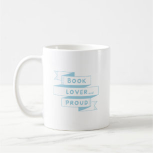 Boek Lover en Proud Pastel Blue Retro Koffiemok