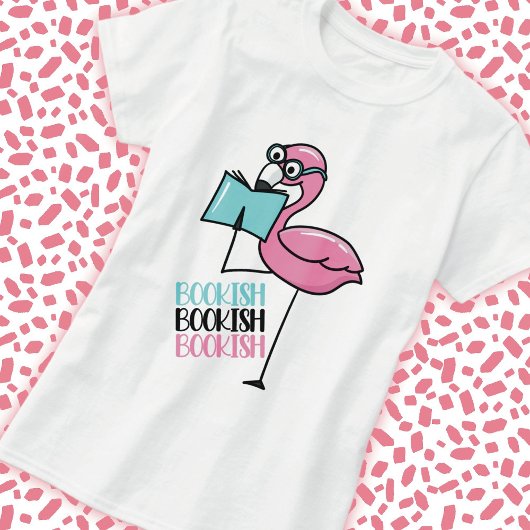 Boek Lover Flamingo T-shirt