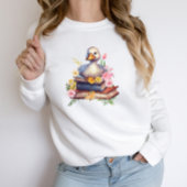 Boek Lover Gekke Gans Leuke Bloemen Trui