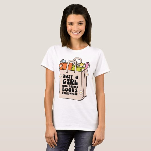 Boek Lover Graphic T-shirt, Boekenwurm T-shirt (Voorkant volledig)