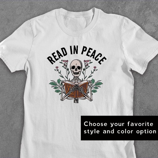 Boek Lover Halloween Shirt Lees in alle rust