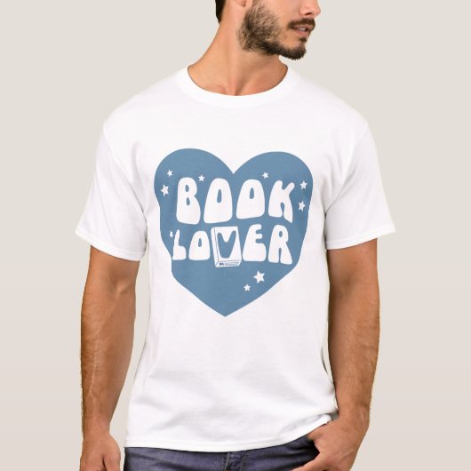 Boek Lover Heart T-shirt (Voorkant)