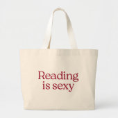 Boek Lover Jumbo Canvas tas | Lezen is sexy (Voorkant)