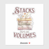 Boek Lover Witty Pun Waterverf Botanisch Sticker (Vel)