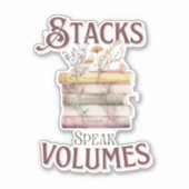 Boek Lover Witty Pun Waterverf Botanisch Sticker (Voorkant)