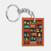 Boek Lover's Bookshelf Sleutelhanger (Voorkant Links)