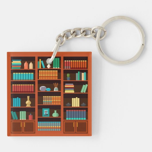 Boek Lover's Bookshelf Sleutelhanger (Achterkant)