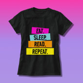 Boek Lover's Eat Sleep Lees Herhalen T-shirt