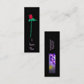 Boek Mark - Roos - Ik hou van je Mini Visitekaartje (Voorkant / Achterkant)