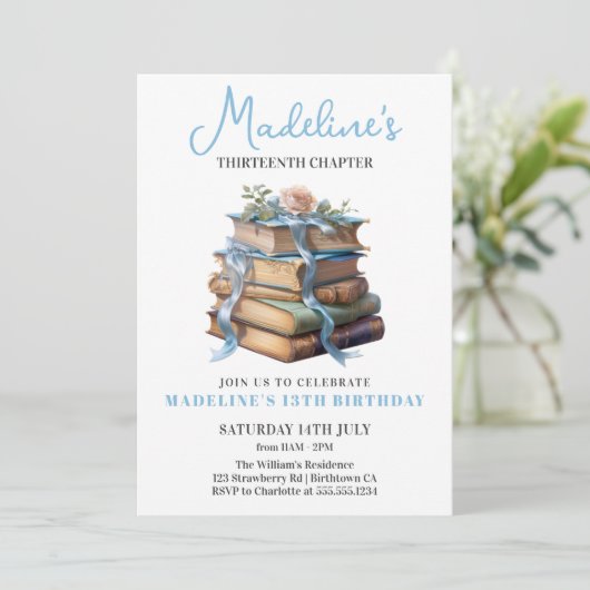 Boek Meisje Verjaardag Kaart (Staand voorkant)