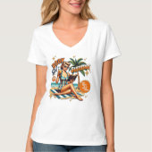 Boek Meisje Zomervakantie Strandreis T-shirt (Voorkant)