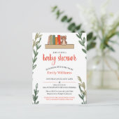 Boek met Baby shower Briefkaart (Staand voorkant)
