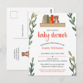 Boek met Baby shower Briefkaart (Voorkant / Achterkant)