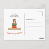 Boek met Baby shower Briefkaart (Achterkant)