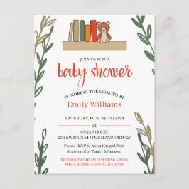 Boek met Baby shower Briefkaart