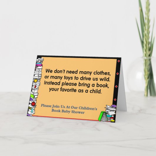 Boek met Baby shower uitnodiging (Voorkant)