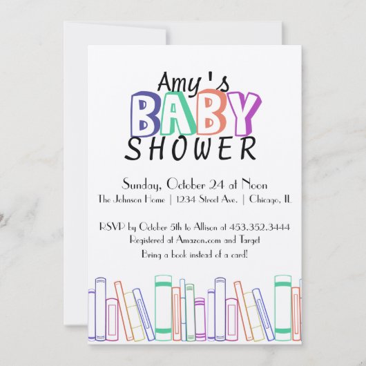 Boek met Baby shower uitnodiging (Voorkant)