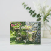 Boek met bloemen briefkaart (Staand voorkant)