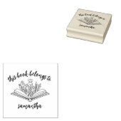 Boek met bloemen Dit boek behoort toe Rubberstempel (Gestempeld)
