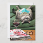 Boek met cat-lezen onderaan kaart (Voorkant)