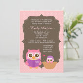 Boek met de indruk, roze verkreute babyschoeisel kaart (Staand voorkant)