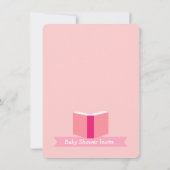 Boek met de naam Baby Shower-uitnodigingen Kaart (Achterkant)