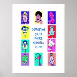 Boek met Dwaas Grappige Gezichten #6: Nummers 51-6 Poster