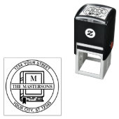 Boek met familienaam Initiaal retouradres Zelfinktende Stempel (In situ)