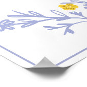 Boek met gevlekte Violet Fingerprint Tree Weddensc Poster (Hoek)