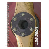 Boek met houten propellervliegers notitieboek (Voorkant)
