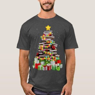 Boek met kerstboom Koekworm Librarian Chris T-shirt