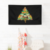 Boek met kerstboom Koekworm Librarian Spandoek (Insitu)