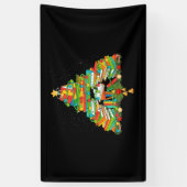 Boek met kerstboom Koekworm Librarian Spandoek (Verticaal)