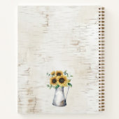 Boek met landelijke zonnebloemrecepten voor famili (Achterkant)