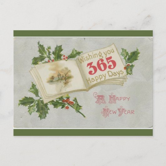  boek met nieuwjaarsgroeten voor 365 dagen briefkaart (Voorkant)